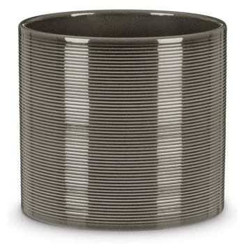 Visuel 1 du produit Cache-pot en céramique gris Scheurich 828 Glass Grey - Ø 12 cm