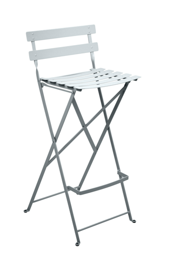 Visuel 1 du produit Tabouret haut Bistro coloris gris en acier Fermob - 42 x 31 x 74 cm