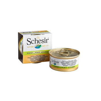 Visuel 1 du produit Boîte pour chat Schesir Thon Poissons + bouillon 70 g