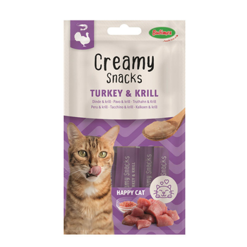 Visuel 1 du produit Friandise en crème pour chat dinde et krill Bubimex Creamy x 4 - 60 g