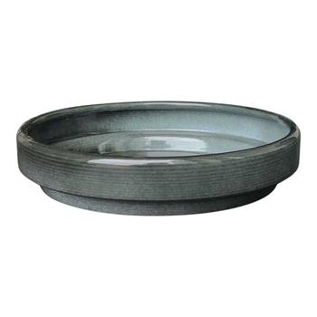 Visuel 1 du produit Soucoupe ronde en métal recyclé coloris gris océan vif Upcycle Conique - Ø 13,5 x 2,75 cm