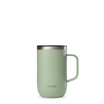 Visuel 1 du produit Mug isotherme en inox recyclé Qwetch Matt vert tilleul - 470 ml