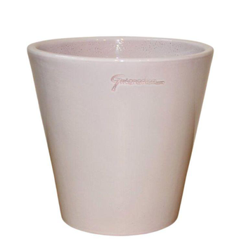 Visuel 1 du produit Pot en terre cuite émaillée blanc Poterie Goicoechea Petit Cuvier haut - Ø 10 x H 10 cm