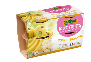 Visuel 1 du produit Purée de fruits pomme banane bio - 4 x 100 g