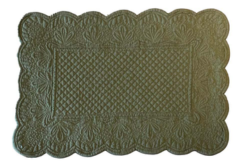 Visuel 1 du produit Set de table vert kaki en coton Amandine - 35 x 50 cm