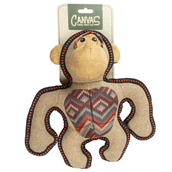 Visuel 1 du produit Jouet pour chien coloris marron peluche gorille Duvoplus Canvas - 29 x 24 x 9 cm