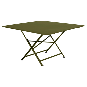 Visuel 1 du produit Table pliante Cargo coloris vert en acier Fermob - 130 x 130 cm