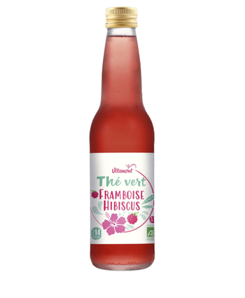 Visuel 1 du produit Thé Matcha Framboise Hibiscus bio en bouteille Vitamont - 33 cl