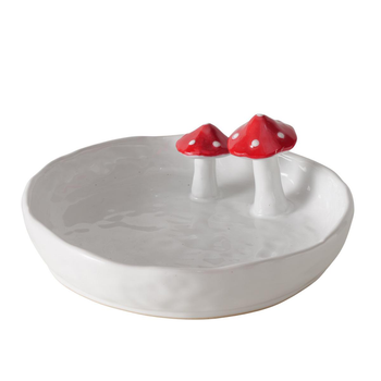 Visuel 1 du produit Coupelle blanche en céramique avec champignons Funghi - Ø 17,5 x 6,5 cm