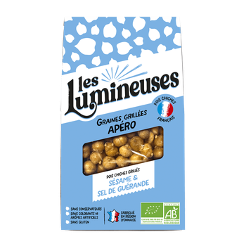Visuel 1 du produit Pois chiches grillés bio apéro sésame et sel de Guérande Les Lumineuses - 90 g