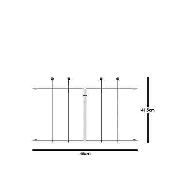 Visuel 1 du produit Portillon Pratic extérieur coloris noir - 66 x 91,5 cm
