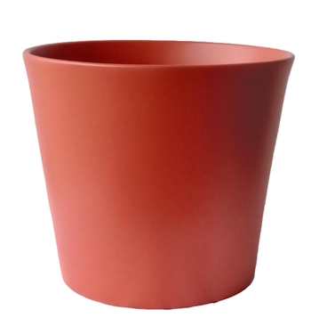 Visuel 1 du produit Cache-pot en céramique orange cayenne Fresh - Ø 14,5/13,5 x H 12 cm