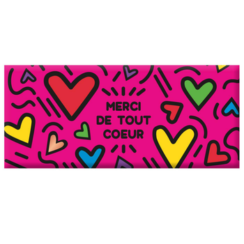 Visuel 1 du produit Mini tablette chocolat lait « Merci de tout coeur » Art Grafik - 30 g