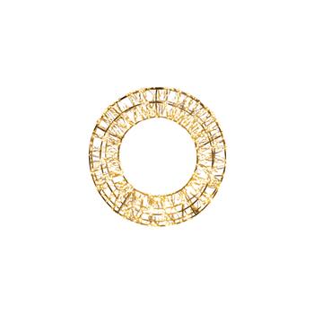 Visuel 1 du produit Décoration lumineuse de Noël couronne 3D micro LED blanc orangé flash minuterie variateur intérieur extérieur - Ø 36 cm