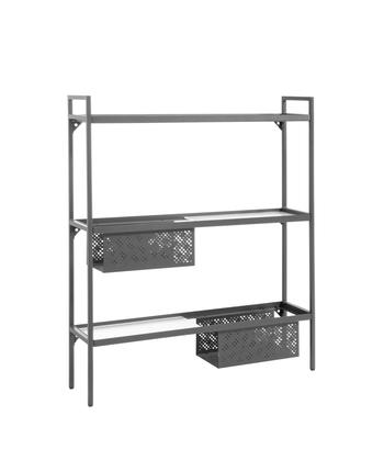 Visuel 1 du produit Étagère 3 niveaux coloris graphite - 102 x 24 x 118 cm