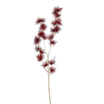 Visuel 1 du produit Branche artificielle d'hamamélis bordeaux à tige dorée - 74 cm