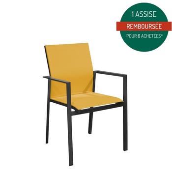 Visuel 1 du produit Fauteuil coloris moutarde Proloisirs Abelia - 61 x 87 x 56 cm