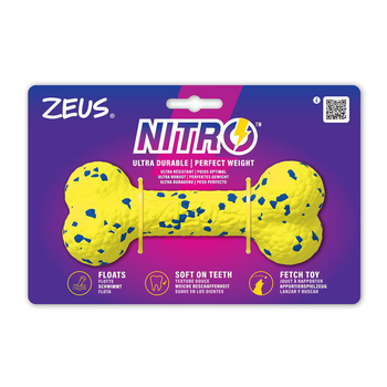 Visuel 1 du produit Jouet pour chien en caoutchouc naturel coloris jaune os Zeus Nitro Bendy Bone