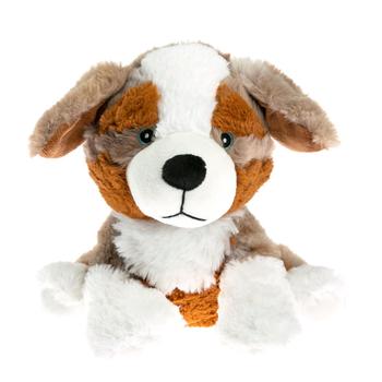 Visuel 1 du produit Peluche bouillotte berger australien marron aux grains de blé et à la lavande Artisan du Bien-Être