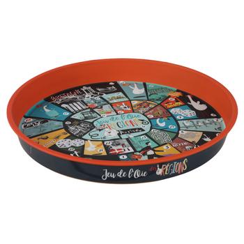 Visuel 1 du produit Plateau Viggo  "Jeu de l'Oie des régions" coloris multicolore en métal - Ø 33 x 4 cm