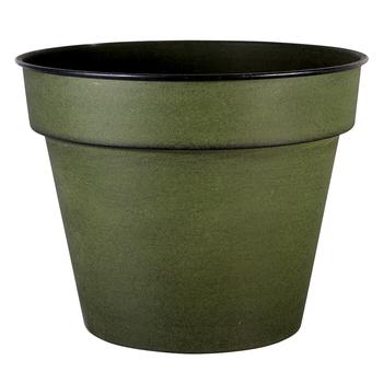 Visuel 1 du produit Pot horticole en acier coloris vert mat Decolines Reb - Ø 37 x H 32 cm