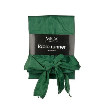Visuel 1 du produit Chemin de table nœud en polyester vert - 240 x 35 cm