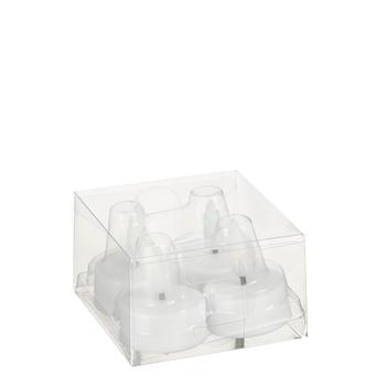 Visuel 1 du produit Lot de 4 bougies chauffe-plat blanche LED à pile
