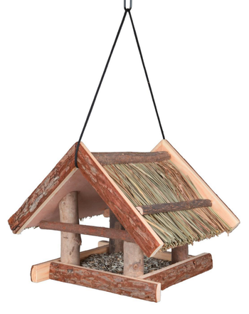 Visuel 1 du produit Mangeoire suspendue pour oiseaux de la nature en bois d'écorce Trixie - 25 x 25 x 25 cm
