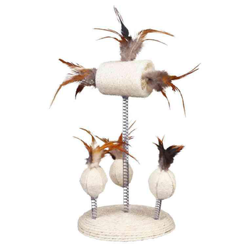 Visuel 1 du produit Jouet pour chat coloris blanc naturel ressorts spirales Trixie