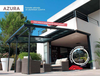Visuel 1 du produit Extension pergola Azura polycarbonate, couverture seule - COULEURS DU MONDE