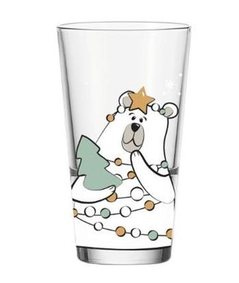 Visuel 1 du produit Gobelet en verre à motif ours blanc Natale - 330 ml