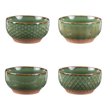 Visuel 1 du produit Coupelles en grès vert Coffret Jaspe - 4 x Ø 12 cm