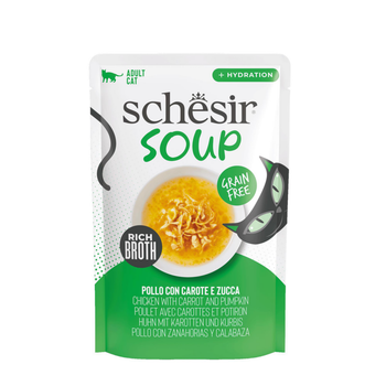 Visuel 1 du produit Alimentation humide soupe pour chat poulet citrouille Schesir - 40 g