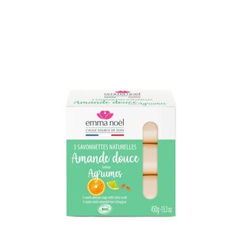 Visuel 1 du produit Savonnettes à l’amande douce bio en sachets de 3 x 150 g