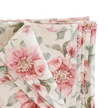 Visuel 1 du produit Nappe en coton à motif floral rose Exquise - 250 x 150 cm