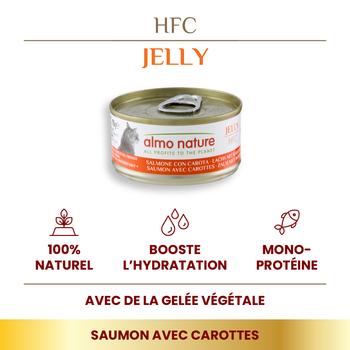 Visuel 1 du produit Pâtée pour chat HFC Jelly au saumon et carotte Almo Nature - 70 g