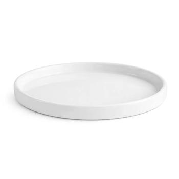 Visuel 1 du produit Soucoupe Subly coloris blanc en céramique - Ø 20 x 2,7 cm