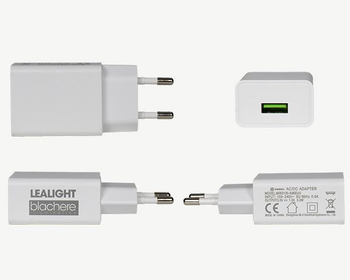 Visuel 1 du produit Adaptateur de prise de charge USB blanc 5 V 5 W - 8,5 x 3,7 x 2,4 cm