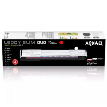 Visuel 1 du produit Rampe LED aquarium eau douce, blanc 16W, AQUAEL, Leddy Slim Duo Sunny & Plant 2.0 - Day & Night