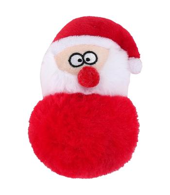 Visuel 1 du produit Jouet de Noël pour chien Père Noël pompon fourrure coloris rouge et blanc Wouapy