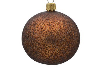 Visuel 1 du produit Suspension boule décorative coloris marron en verre - Ø 7 cm