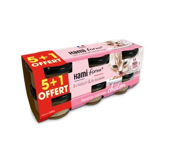 Visuel 1 du produit Aliment humide pour chaton 6 pots Hamiform recette n°34 - 6 x 80 g