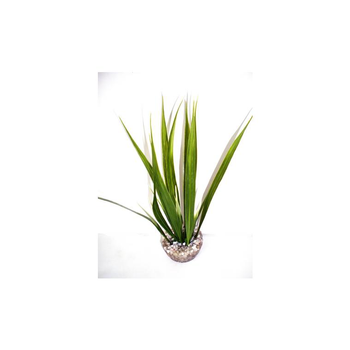 Visuel 1 du produit Herbe verte en plastique petit modèle 16 cm