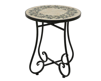 Visuel 1 du produit Table d’appoint en acier noir Athens - Ø 39 x H 46 cm