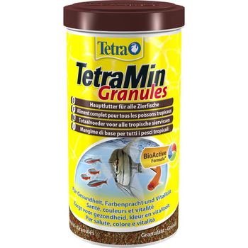 Visuel 1 du produit Granules pour poisson, enrichies en vitamines, TETRA TetraMin - contenance 400g/1L