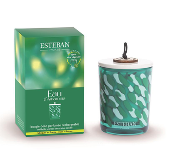 Visuel 1 du produit Bougie parfumée déco verte Esteban senteur Eau d’Amazonie - 180 g