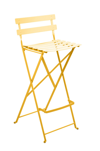 Visuel 1 du produit Tabouret haut Bistro coloris orange en acier Fermob - 42 x 31 x 74 cm