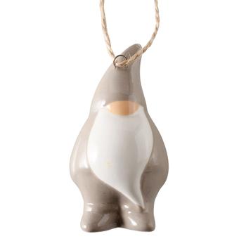 Visuel 1 du produit Pendentif de Noël lutin en poterie brillante Hannybal - 3,7 x 4 x 7,3 cm