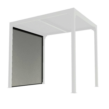 Visuel 1 du produit Rideau pour pergola 2430 BI coloris gris en PVC - 2,2 x 2,2 m