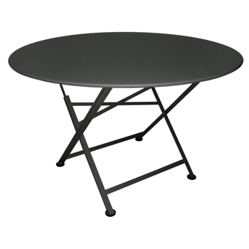 Visuel 1 du produit Table pliante Cargo coloris gris en acier Fermob - Ø 117 cm